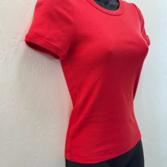🍒Doen🍒Vivi Cotton Tee in Scarlett Size Small - Picture 7 of 11
